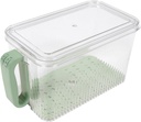 TIDTALEO Bread Box Storage Container for Refrigerator Sealed Loaf Keeper Lid for Kitchen for Bread Pastries and Vegetables Plastic 2.5L Capacity