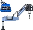 US Stock M3-M16 Electric Tapping Machine Tapper Universal Tapping Arm with 375rpm 1200mm Flexible Arm Tapping Machine included 9pcs ANSI Standard Collets
