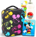 Disney Mickey Mouse Lunch Bag for Boys Set - Bundle with Insulated Mickey Lunch Box, Water Bottle, Tattoos, More Mickey Mouse School Supplies for Kids