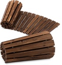COSIEST 6FT Wooden Garden Pathway, Curve Roll Out Anti-Slip Walkway for Outdoor Decor, Weather-Resistant Flooring Path, Easy Unfold Instant Boardwalk Path for Lawn Patio Yard Deck (6FT, Walnut Color)