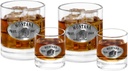 Americaware Whiskey Glass & Shot Sets With Etched Montana Medallion, SET OF 2 EACH