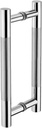 H Shape Sliding Door Pull Handle Doube Sided Heavy Duty Stainless Steel Coating Closet Barn Door Handle Hardware Set, Brushed, Fit for Glass Door Wooden Door (Size : 30x18cm)