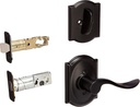 Schlage Lock Company F59ACC622CAMRH Accent Right Handed Interior Pack Lever Set with Single C, Matte Black