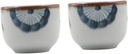 2Pcs Glazed Sake Cup Elegant Floral Pattern Japanese Style Cup for Sake Tea and Water Microwave for Entertaining and Personal Parties