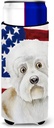 Caroline's Treasures Dandie Dinmont Patriotic Decorative Hugger, Slim Can, Multicolor