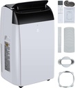 Litake 12000 BTU Portable Air Conditioner with Remote Control, Portable AC Cools to 550 Sq.ft Room, with Fan and Dry Function, Quiet Operation, Double Motor, Sleep Mode, Energy Savings, 110-115V