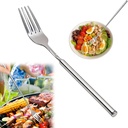 Extendable Fork Spoon, New Stainless Steel Retractable Fork Long Handle Telescoping Forks, 2026 New Extender Set for Dinner Fruit Dessert BBQ (fork)