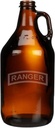US Army - Ranger Tab Shoulder Sleeve Patch Etched Glass Beer Growler 64 oz