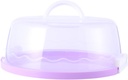 Healifty Healthy Material Cake Box Round Portable Cake Carrier Lid Sealed Packing Container for Baking