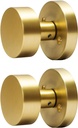 Gold Dummy Door Knobs Interior -for Satin Brass Door Knobs Suitable for Hallway, Wardrobe, Bathroom etc.for All Standard Size Doors, 2 Pack