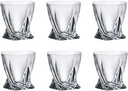 Crystalite Quadro Collection Modern Crystal Hand-Crafted Decorative Whiskey Tumblers Set - 11 Oz Whiskey Tumblers, Set Of 6