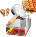 Single Bubble Waffle Maker Commercial Waffle Maker Non-stick Hong Kong Egg Waffle Maker 180° Rotatable, Electric Non Stick Appliance for Ice Cream Treat Desserts