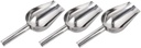 Garneck 3pcs Stainless Steel Ice Scoop Grain Shovel Multifunctional Tea Candy Dessert Scooper for Birthday Parties
