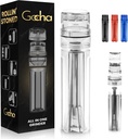 GOCHA | Premium Herb Grinder & Cone Loader | All-in-One Portable Filling Machine with Storage | For Pre-Rolled Cones (Transparet)