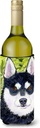 Caroline's Treasures SS8696LITERK Klee Kai Wine Bottle Hugger Bottle Cooler Sleeve Hugger Machine Washable Collapsible Insulator Beverage Insulated Holder