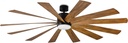 Windflower Smart Indoor and Outdoor 12-Blade Ceiling Fan 60in Graphite Weathered Gray with 2700K LED Light Kit and Wall Control works with Alexa and iOS or Android App