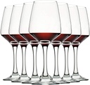 C CREST Wine Glasses Set of 8, 12oz, Lead-free, Clear, Durable Glassware