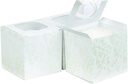 Hortense B. Hewitt Wedding Accessories Cupcake Boxes, Pearl Flourish, Pack of 24