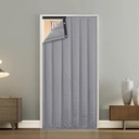 Heavy Duty screen Door, Thermal Insulated Door Curtain Soundproof Privacy Blackout Divider temporary door Barrier for Air Conditioner Heater Room Home Kitchen ( Battery *1 : W140cm*H200cm/55*79in )