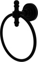 Allied Brass RD-16 Retro Dot Collection Towel Ring, Matte Black
