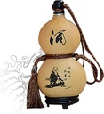 Natural ​Gourd Hip Flask, Sake Gourd, High Capacity Wine Water Bottle, Beeswax Anti-Seepage, Easy to Clean, Home Decoration (Size : 750ml)