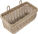 Large Woven Hanging Basket for Kitchen Wall Mount Garlic Ginger Storage Organizer with Rustic Craft Space Saving Fruit and Vegetable Holder for Use