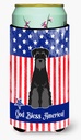 Caroline's Treasures BB3027TBC Patriotic USA Standard Schnauzer Black Tall Boy Hugger Can Cooler Sleeve Hugger Machine Washable Drink Sleeve Hugger Collapsible Insulator Beverage Insulated Holder