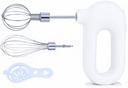 MINI Household Cordless Electric Hand Mixer,USB Rechargable Handheld Egg Beater with 2 Detachable Stir Whisks 4 Speed Modes,Baking At Home For Kitchen,Lightweight Portable(White)