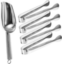 1set Stainless Steel Scoop and Tongs Food-grade Kitchen Accessory for Ice Rice and More -fall Design for Parties and Events
