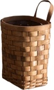 Woven Wall Storage Hanging Basket Vintage Wood Shaving Large Carbonized Decorative Flower Basket for Kitchen Nursery Living Room
