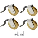 4 Pack Sliding Screen Door Rollers Replacements, Steel Screen Door Tension Spring Wheels Hardware Fits for B638, B687, B639, B756 Doors, 1-inch Diameter Rollers, Replace on Both Top and Bottom