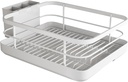 Dish Drying Rack - Large Capacity Drying Rack, Removable Cutlery Organizer, Dish Drainer Racks with Drip Tray and Utensil Holder | Utensil Storage Trays for Shelf Cabinet Kitchen Indoor Home