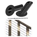 [Patent] Muzata Upgraded 40 Pack 25 30 35 Degree 1/8" 5/32" 3/16" Black Cable Railing Angle Protector Sleeves Cable Railing Hardware Kit T316 Stainless Steel Angle Protective Sleeves Wood Post CR70