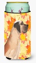 Caroline's Treasures BB9524TBC Fawn Natural Great Dane Fall Tall Boy Hugger Can Cooler Sleeve Hugger Machine Washable Drink Sleeve Hugger Collapsible Insulator Beverage Insulated Holder