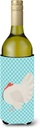 Caroline's Treasures BB8157LITERK White Holland Turkey Blue Check Wine Bottle Hugger Bottle Cooler Sleeve Hugger Machine Washable Collapsible Insulator Beverage Insulated Holder