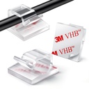 100PCS Cable Clips, Adhesive Wire Clips Strong Cord Clips Wire Holders, Cable Management Clips for Desk, Wall, Car, TV, Ethernet Cable (Clear, Small)