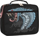 Snake Kids Lunch Box for Girls Boys Toddler Insulated Lunch Bags, Terrible Snake Mini Cooler Back to School Lunch Tote Bag Portable Thermal Meal Tote Kit Soft Bag