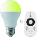 LGIDTECH FUT017 6W Led Light Bulb WW+CW Warm White+Cool White Color Dual White 2700K-6500K CCT Temperature Adjustable,Includes 1pcs Remote Controller