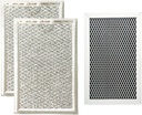 3 Pcs Microwave Charcoal and Grease Filter Set Fit for GE JVM6175EK5ES, JVM6172SK5SS, JVM6175SK5SS, JVM6175YK5FS