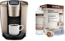 Keurig K-Elite Coffee Maker, Single Serve K-Cup Pod Coffee Brewer, Brushed Gold & 3-Month Brewer Maintenance Kit Includes Descaling Solution, Water Filter Cartridges & Rinse Pods, 7 Count