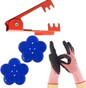 LuFOX 4PCS Rose Stripper Thorn Remover Tool Kit Thorn and Leaf Stripping Tool & Garden Glove