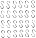 24 pcs. 304 Stainless Steel 1.5 in. S Hooks Chain Hardware for Hanging Products or Items, 88 lb. Capacity