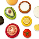 AEKTBY 4-Pack Reusable Avocado & Onion Saver - Silicone Vegetable & Fruit Storage Containers for Fridge, Anti-Oxidation Fresh Keeper Boxes - BPA-Free, Airtight & Eco-Friendly (ABS + Silicone)