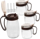 VOSAREA 1set Seasoning Jars and Oil Dispenser Kitchen Condiment Storage Airtight Spice Containers for Salt Pepper and Oil Easy to Clean