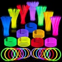 JOYIN 100 Pcs 8" Glow sticks Bulk Party Favors Pack, Neon Glow in the Dark Party Supplies, Light Up Necklaces and Bracelets with Connectors, Christmas, Halloween, Football, Birthday Decorations