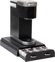 Mind Reader Single Serve Pod Organizer, 2 Drawers, 24 Pod Capacity, Keurig Mini Compatible, Black