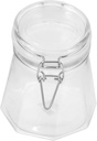 Glass Jar Airtight Lid Creative Tilted Decorative Storage Container for Cookies Candy Tea and Grains Glass Food Storage Jar