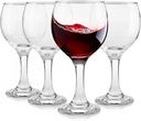 Glasmark KROSNO, 220 ml, Set of 4, Wine Glass, Glass with Coloured Base, White Wine Glasses, Wine Goblets, Original Design, Unique Shape and Style, Perfect for Home, Restaurants
