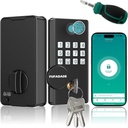 Digital Door Lock with Keypad Set - Fingerprint Door Lock with Keypad Set and 4 Keys - Digital Smart Locks for Front Door - Auto Lock - IP65 - High Security - Easy Install - Includes a Screwdriver
