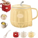 Multifunction Electric Heated Milk Cup 600ml, Mini Electric Heater Cup, Portable Stainless Steel Automatic Shut-Off, Used for Boiling Water, Heating Milk, Traditional Chinese Medicine (white)